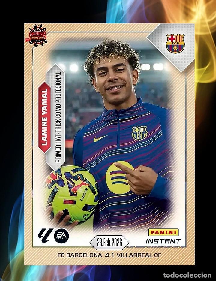 Cromos de F&uacute;tbol: Lamine Yamal - FC Barcelona - Primer Hat-Trick - Panini Instant numeradas /12.497
