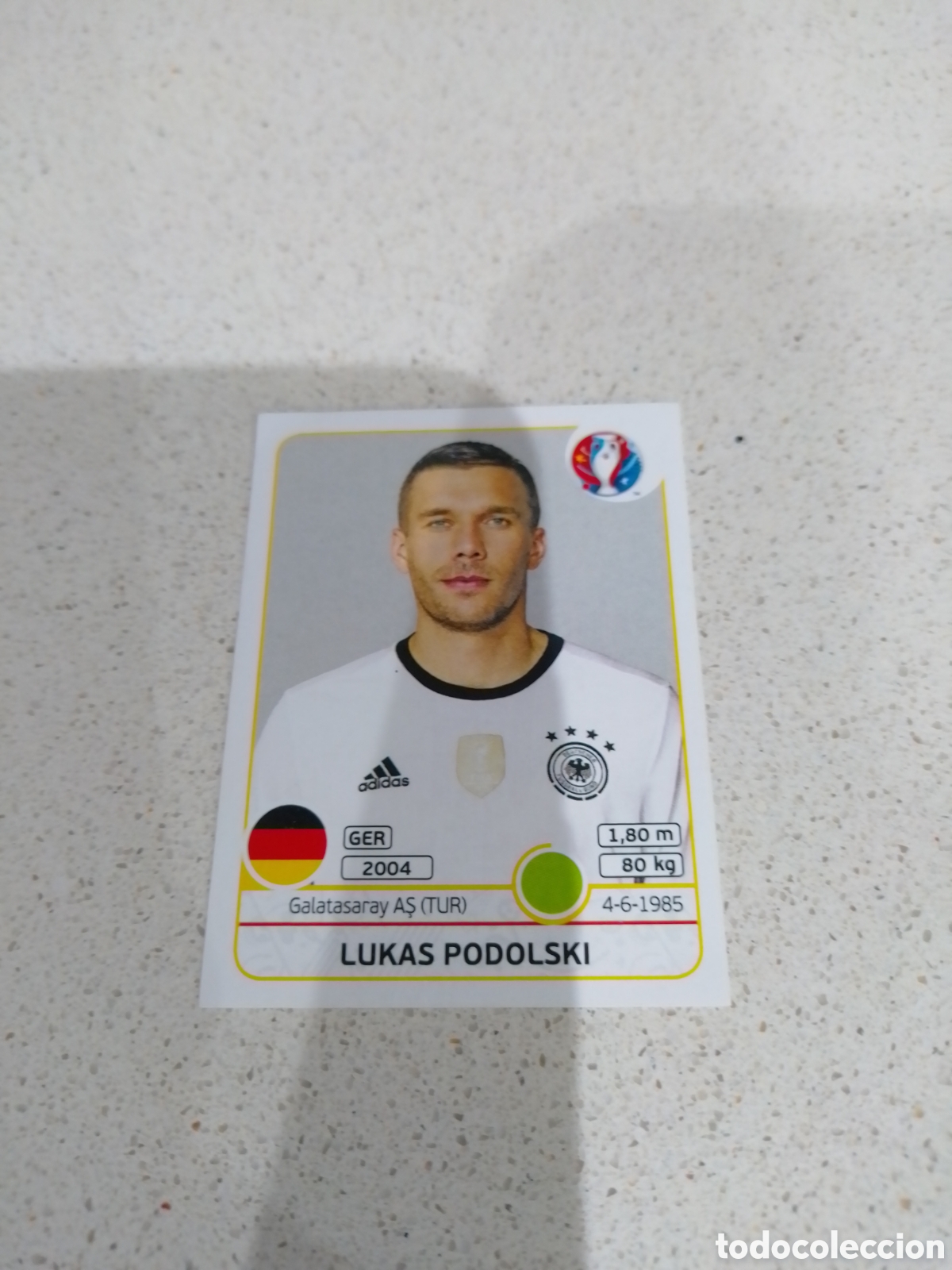 Cromos de F&uacute;tbol: CROMO N&Uacute;MERO 258 LUKAS PODOLSKI ALEMANIA. EUROCOPA 2016 FRANCIA. PANINI.