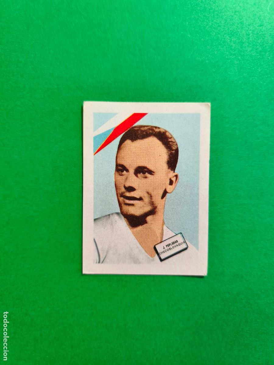 Cromos de F&uacute;tbol: CROMO YA PEGADO MUNDIAL DE FUTBOL CHILE 1962 J. PLOPUAR SELECCION CHECOSLOVAQUIA