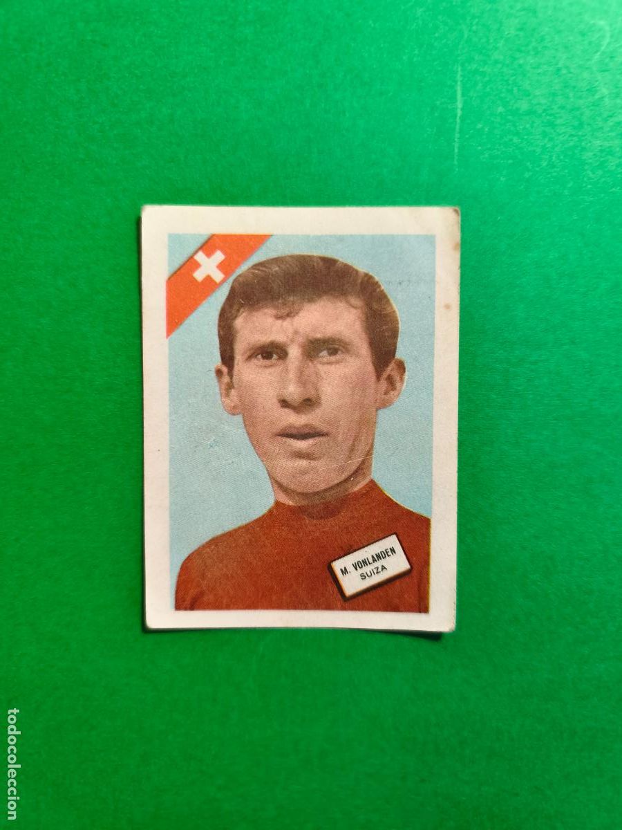 Football Stickers: CROMO YA PEGADO MUNDIAL DE FUTBOL CHILE 1962 M. VONLANDEN SELECCION SUIZA