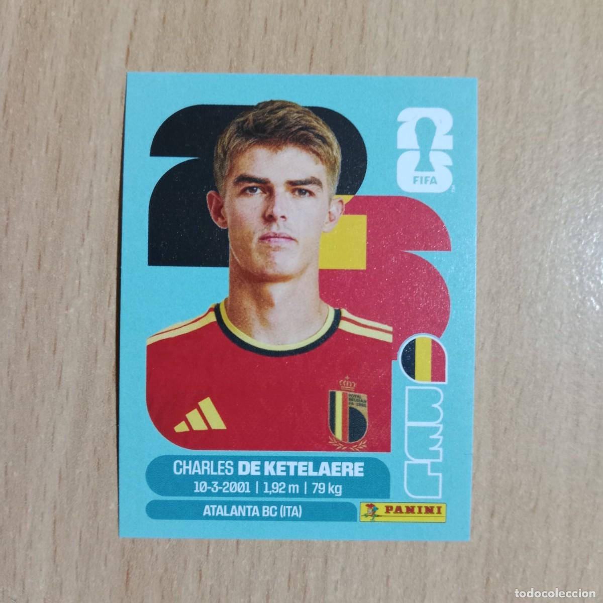 Figurine di Calcio: CHARLES DE KETELAERE, B&Eacute;LGICA, STICKER CROMO N&ordm; BEL 17, FIFA WORLD CUP 2026 - PANINI - A&Ntilde;O 2026.