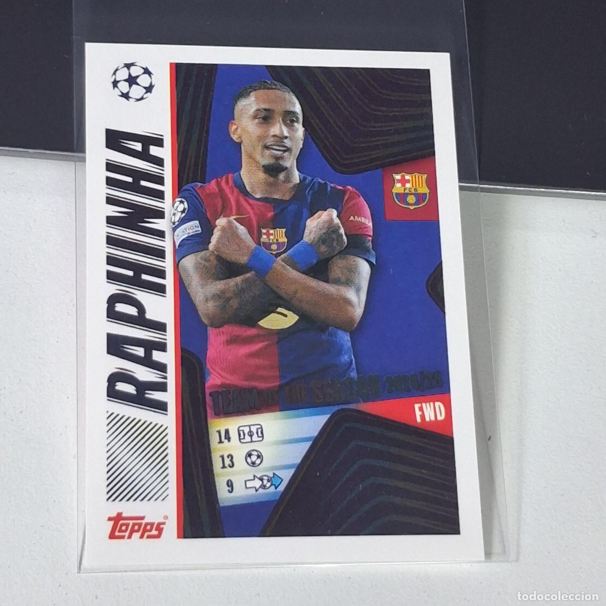 Figurine di Calcio: B5 12 RAPHINHA TEAM THE SEASON BARCELONA BAR&Ccedil;A UEFA CHAMPIONS LEAGUE STICKER TOPPS 2025-26 2026 UCL