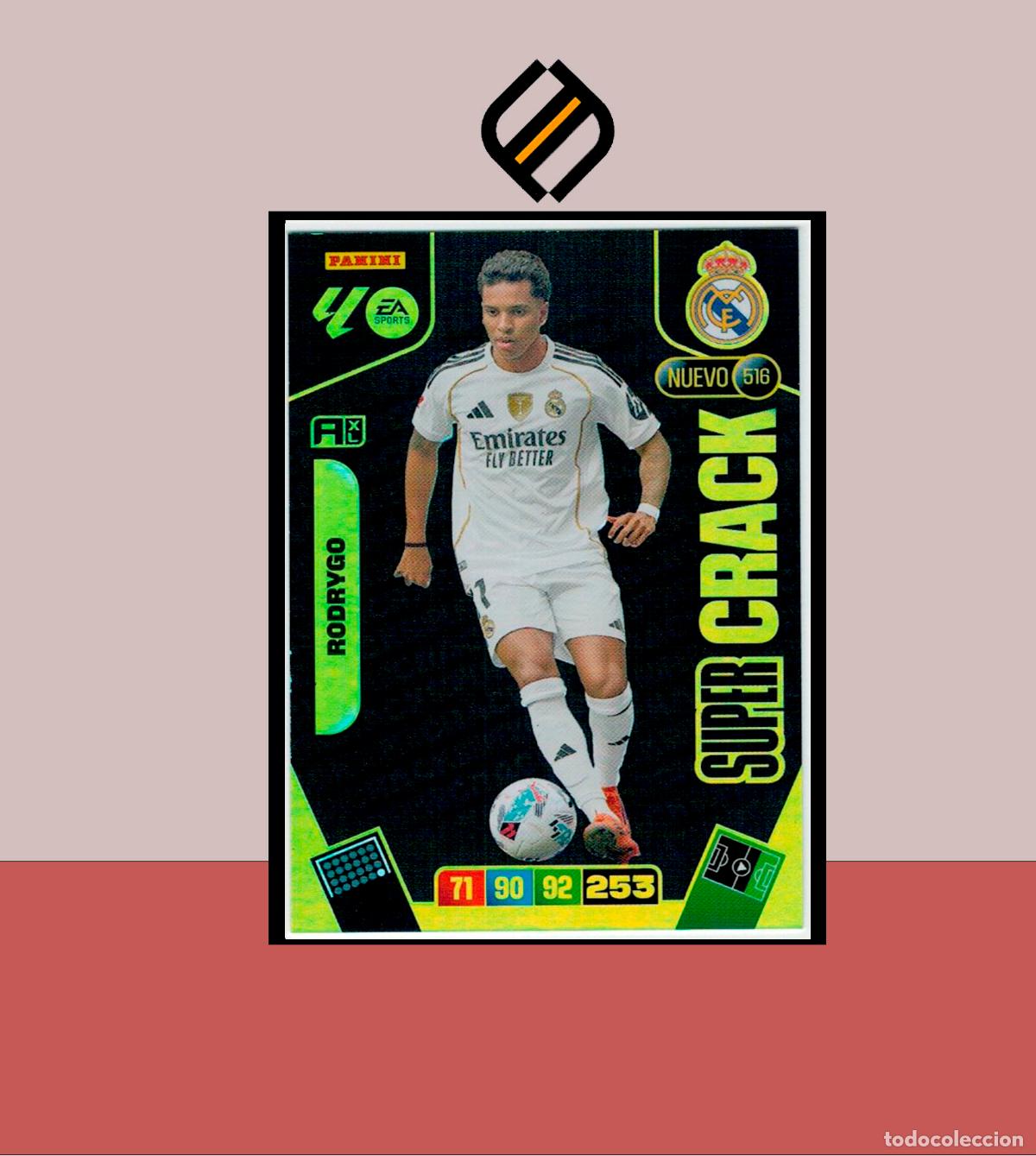Figurine di Calcio: ADRENALYN XL 2025 2026 PANINI N&ordm; 516 RODRYGO REAL MADRID 2 EDICI&Oacute;N SUPER CRACKS CARD LIGA ALB&Uacute;M