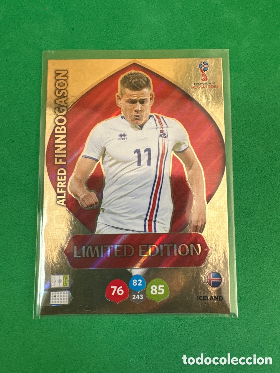 Figurine di Calcio: FINNBOGASON (ISLANDIA) LIMITED EDITION ADRENALYN MUNDIAL RUSIA 2018 TRADING CARD PANINI