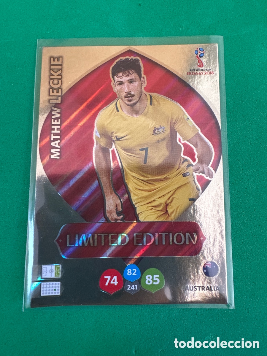 Cartes &agrave; collectionner de Football: LECKIE(AUSTRALIA) LIMITED EDITION ADRENALYN MUNDIAL RUSIA 2018 TRADING CARD PANINI