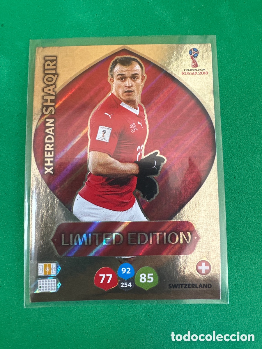 Cromos de F&uacute;tbol: SHAQIRI (SUIZA) LIMITED EDITION ADRENALYN MUNDIAL RUSIA 2018 TRADING CARD PANINI