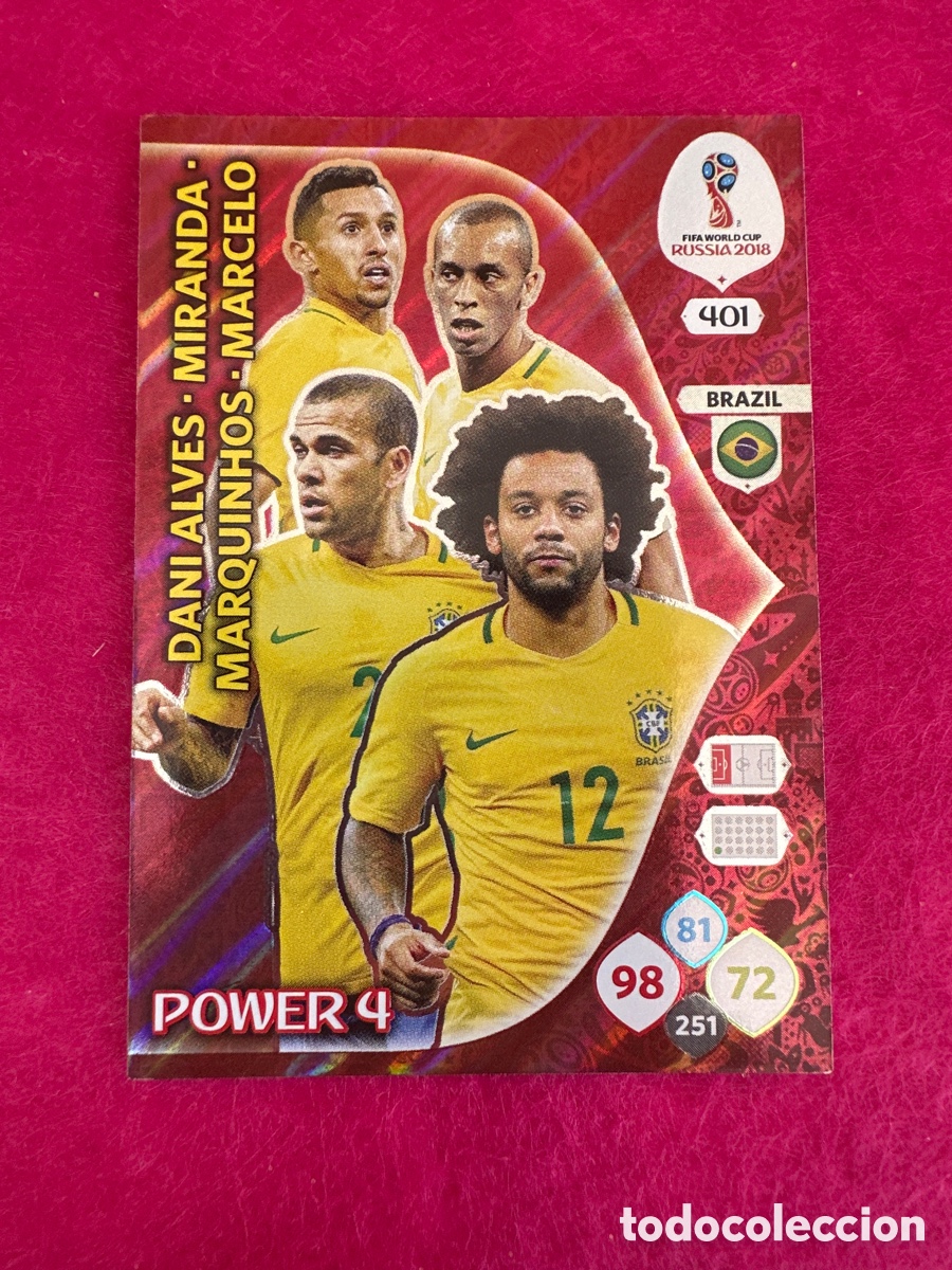 Cromos de F&uacute;tbol: 401 POWER 4 (BRASIL) ADRENALYN MUNDIAL RUSIA 2018 TRADING CARD PANINI