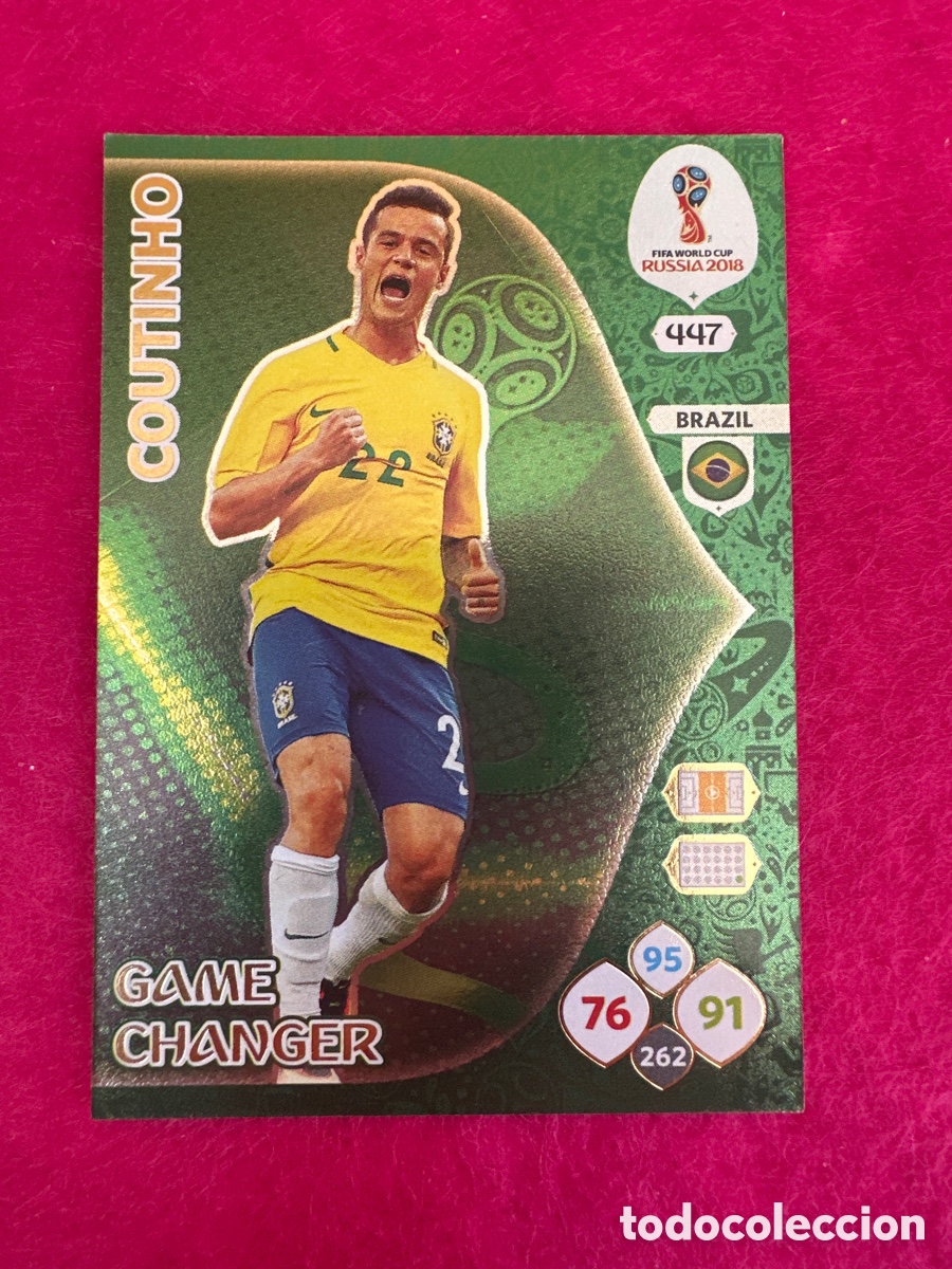 Cromos de F&uacute;tbol: 447 COUTINHO (BRASIL) GAME CHANGER ADRENALYN MUNDIAL RUSIA 2018 TRADING CARD PANINI