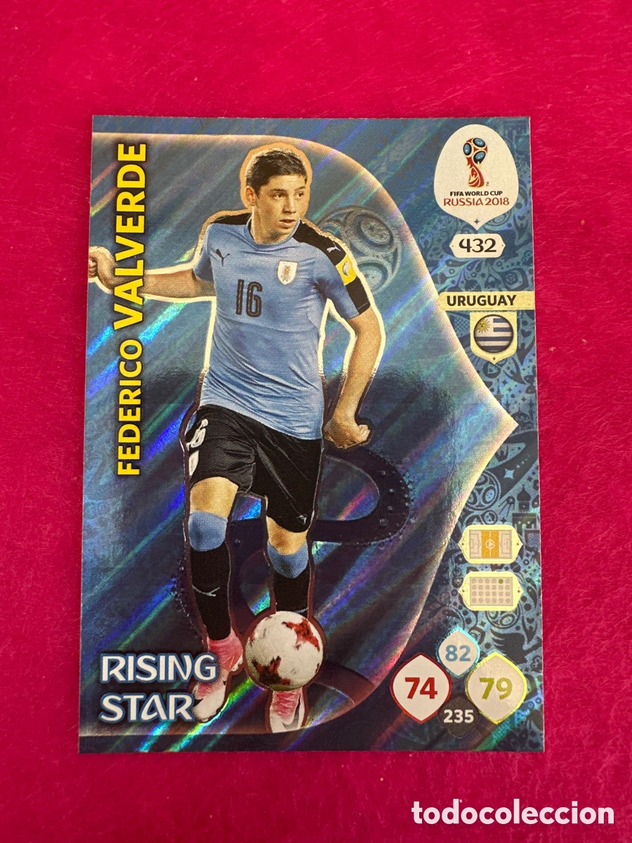 Cromos de F&uacute;tbol: 432 VALVERDE (URUGUAY) RISING STAR ADRENALYN MUNDIAL RUSIA 2018 TRADING CARD PANINI