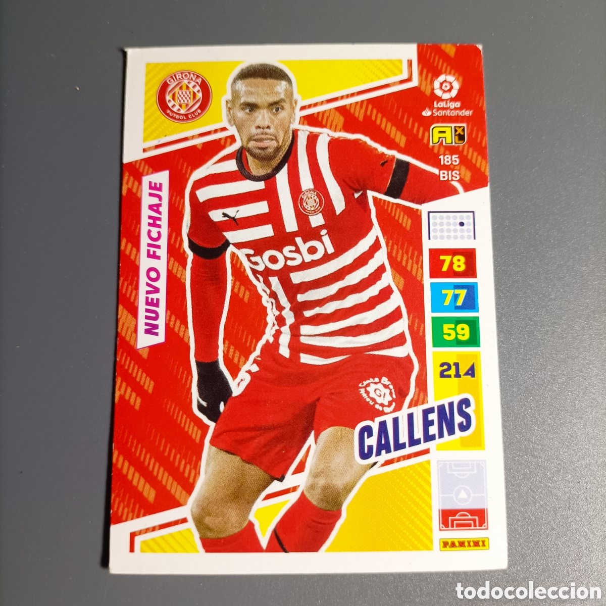 Cromos de F&uacute;tbol: ADRENALYN. LIGA 2022-2023 (GIRONA) №185 BIS. CALLENS / NUEVO FICHAJE