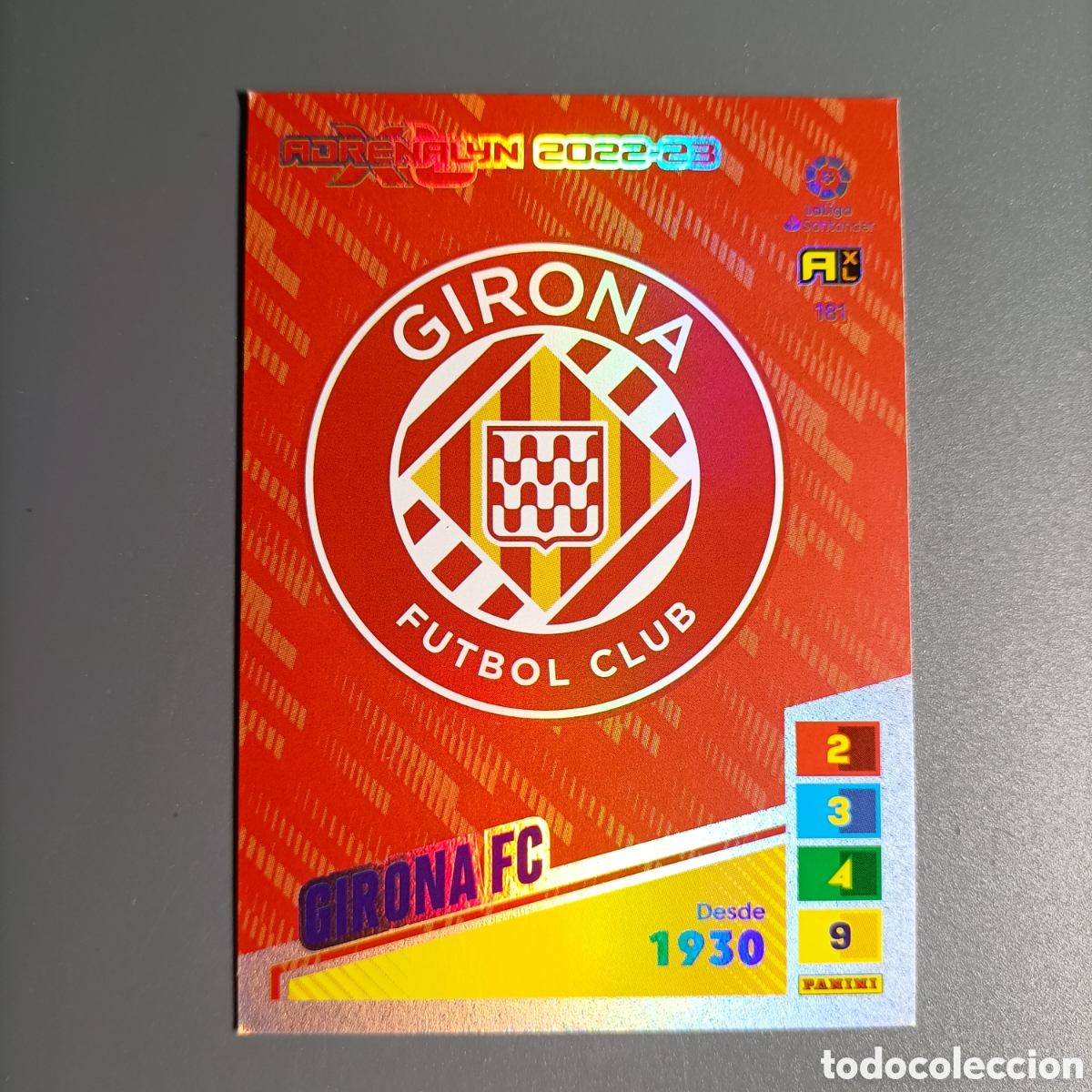 Cromos de F&uacute;tbol: ADRENALYN. LIGA 2022-2023 (GIRONA) №181 ESCUDO