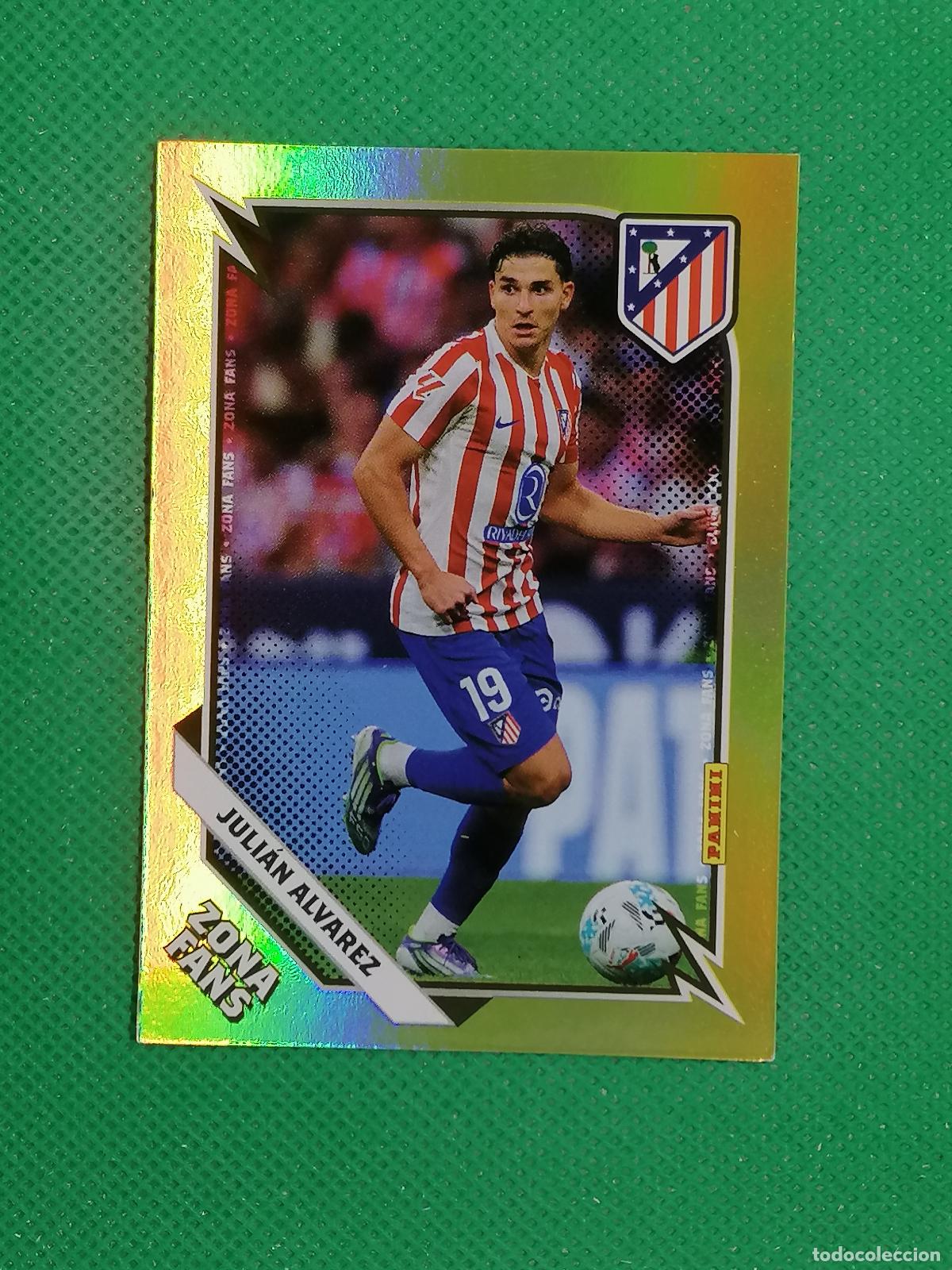 Cromos de F&uacute;tbol: KO 42 K042 JULIAN ALVAREZ KROMIX ZONA FANS ⚽ PANINI CLUB ATLETICO MADRID CARD 25 26 2025 2026 ⚽