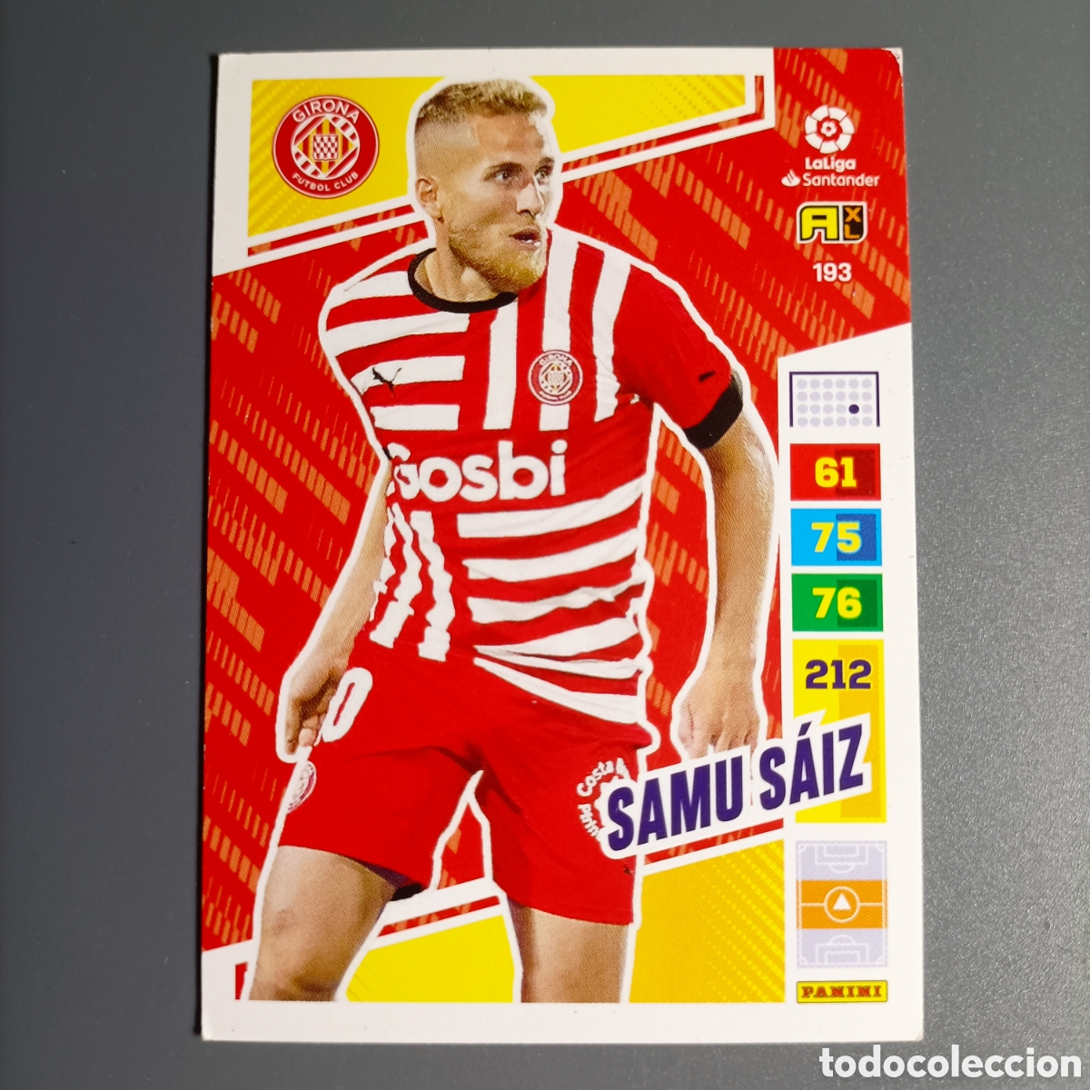 Figurine di Calcio: ADRENALYN. LIGA 2022-2023 (GIRONA) №193 SAMU SAIZ