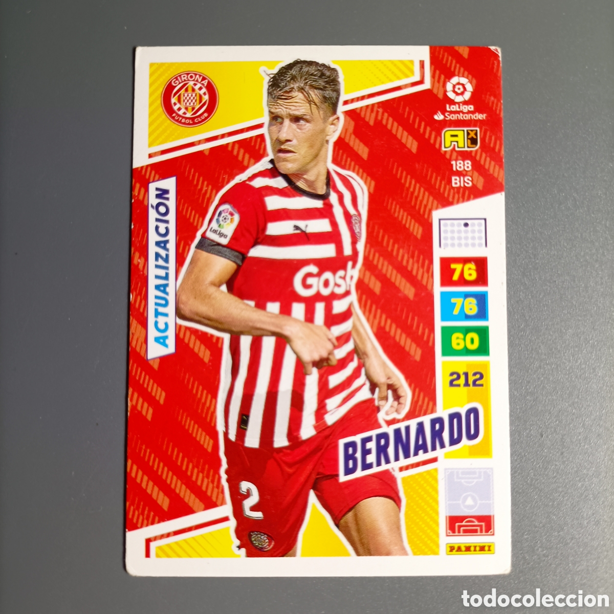 Cromos de F&uacute;tbol: ADRENALYN. LIGA 2022-2023 (GIRONA) №188 BIS. BERNARDO / ACTUALIZACI&Oacute;N