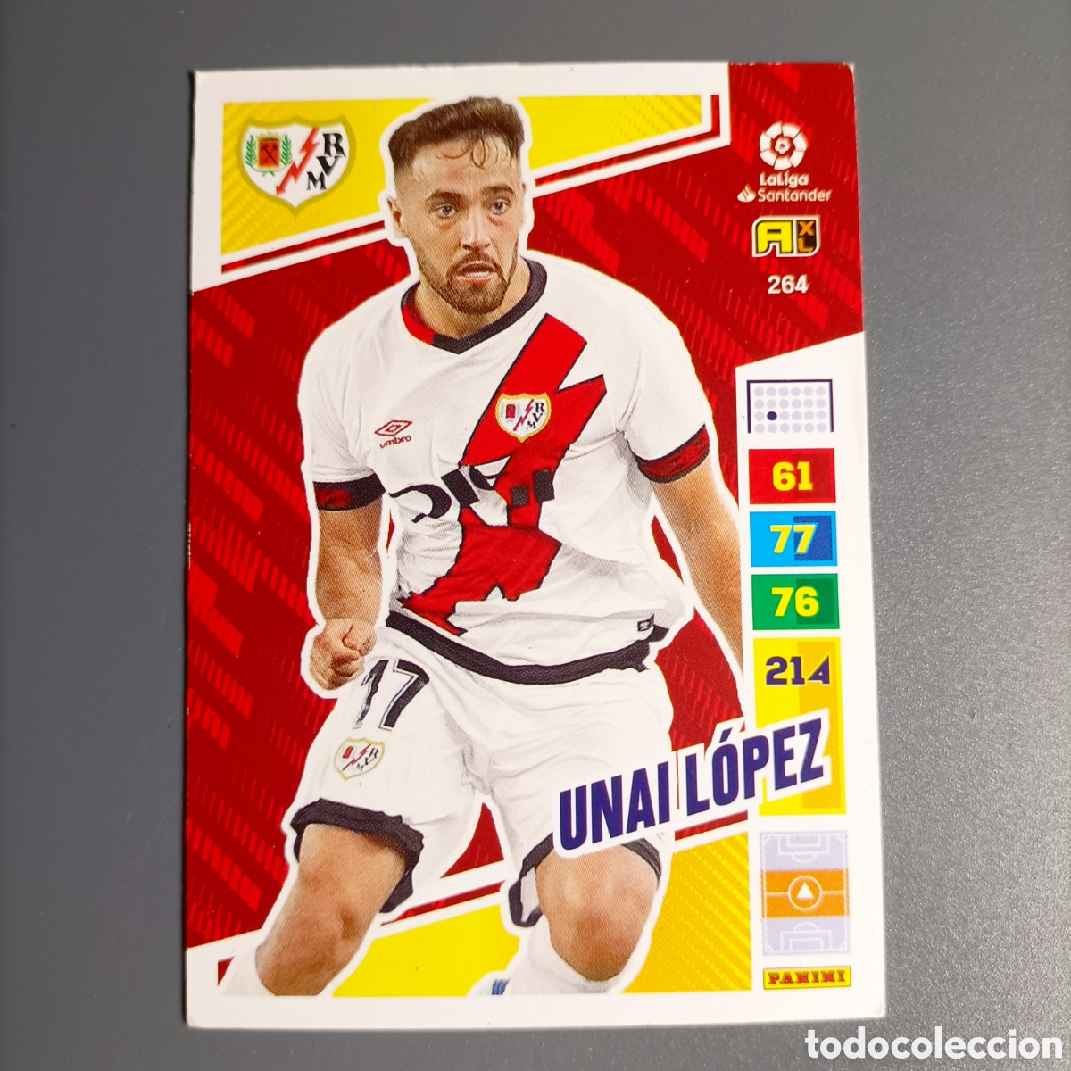 Cromos de F&uacute;tbol: ADRENALYN. LIGA 2022-2023 (RAYO) №264 UNAI L&Oacute;PEZ