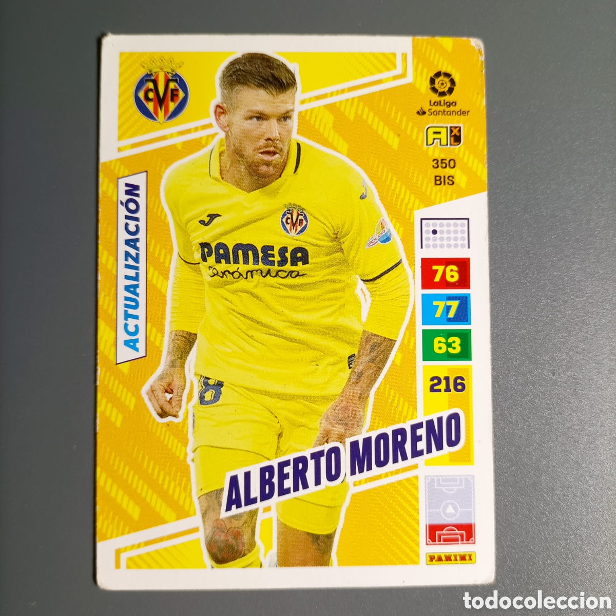 Cromos de F&uacute;tbol: ADRENALYN. LIGA 2022-2023 (VILLARREAL) №350 BIS. ALBERTO MORENO / ACTUALIZACI&Oacute;N
