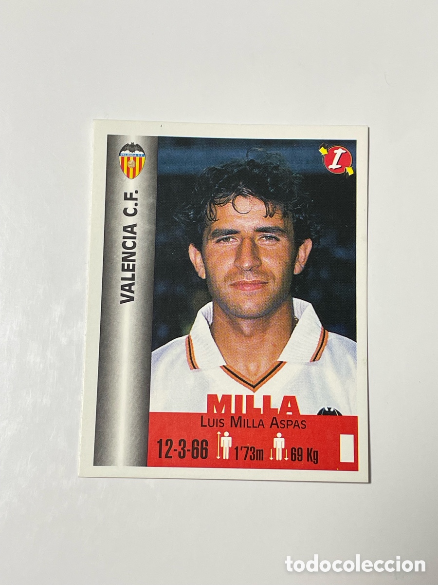 Cromos de F&uacute;tbol: Luis Milla Valencia Panini Equipos de Europa 1999 #343