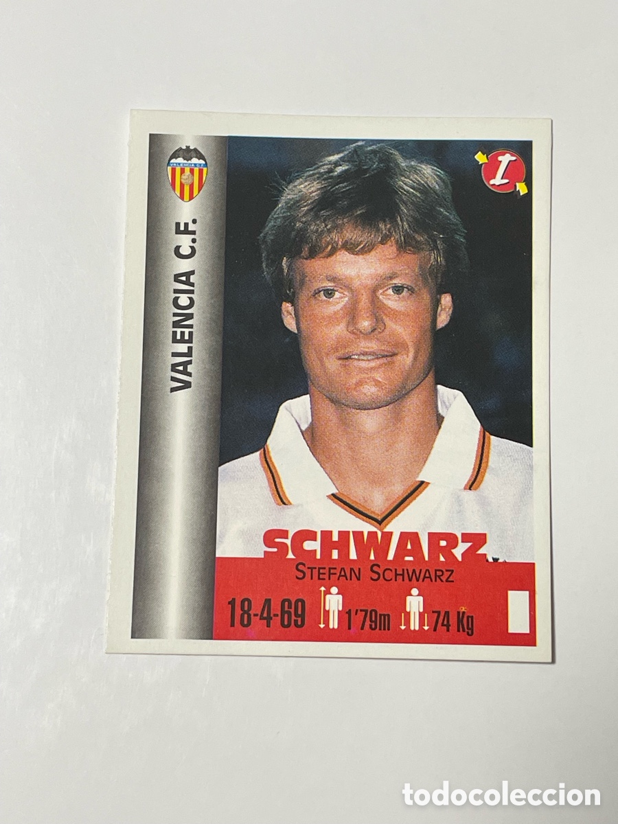 Cromos de F&uacute;tbol: Stefan Schwarz Valencia Panini Equipos de Europa 1999 #345