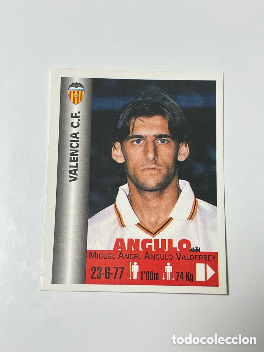 Cromos de F&uacute;tbol: Miguel Angel Angulo Valencia Panini Equipos de Europa 1999 #348