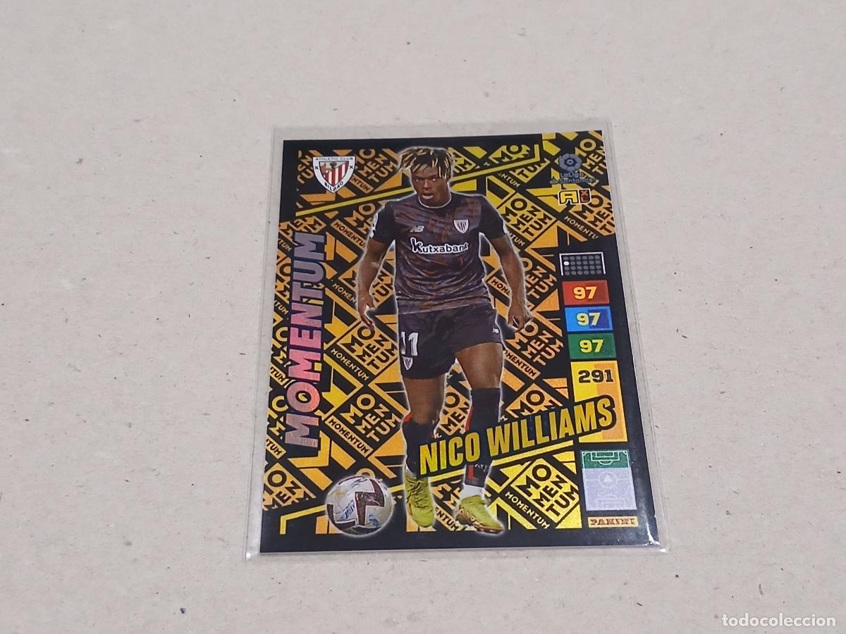 Cromos de F&uacute;tbol: Cromo f&uacute;tbol. Momentum Nico Williams, Panini Adrenalyn 2022 2023 22 23