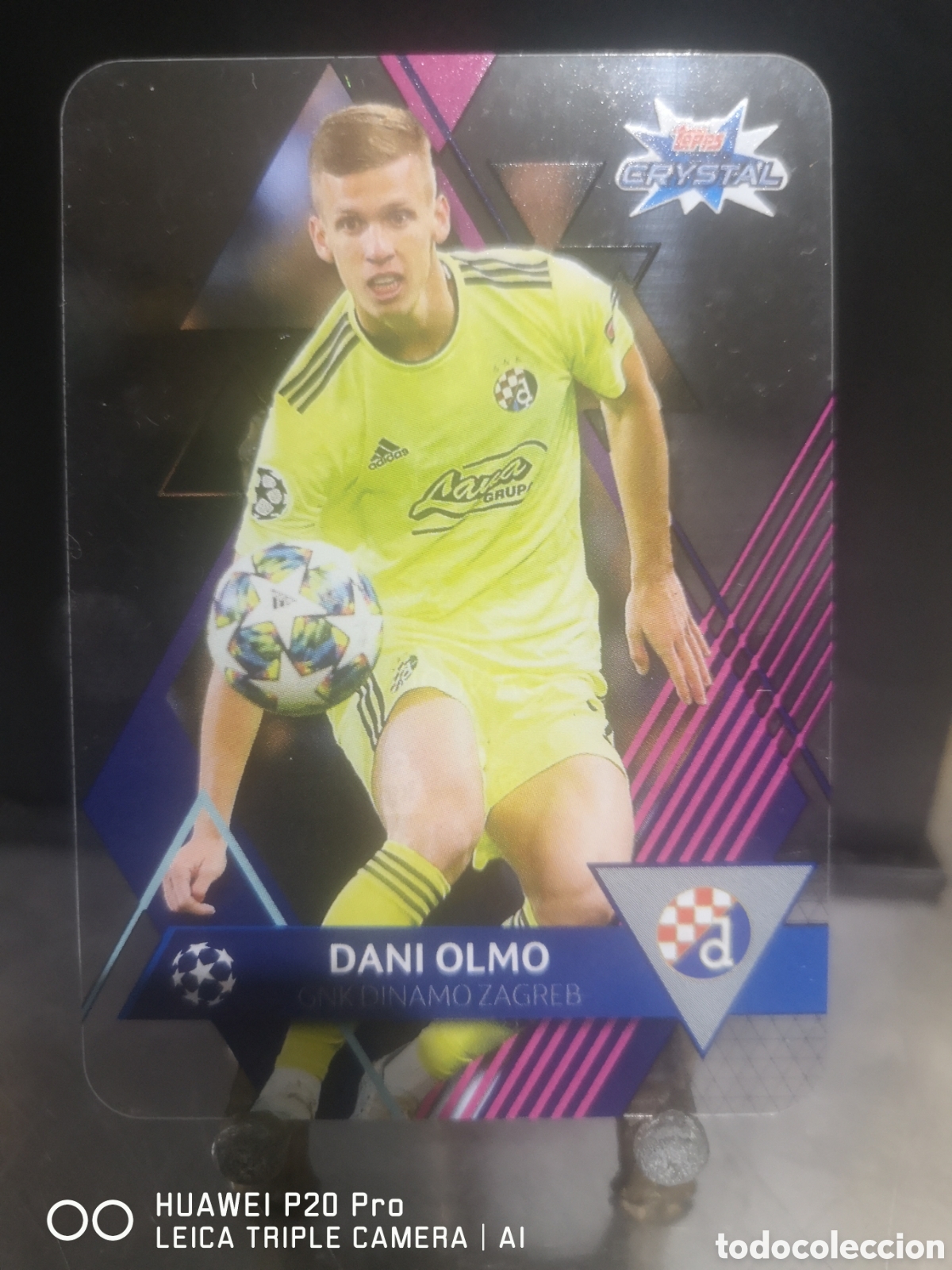 Fu&szlig;ball-Sticker: TOPPS CRYSTAL CHAMPIONS LEAGUE 2019 2020 DANI OLMO 64 DINAMO ZAGREB