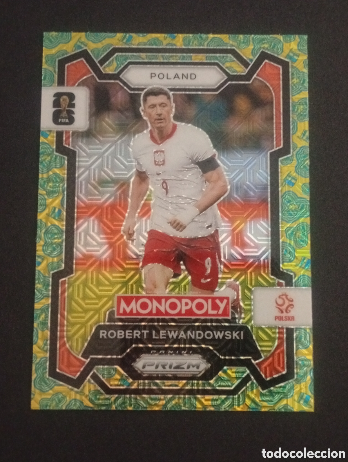 Cromos de F&uacute;tbol: 84 paralela hat trick prizm LEWANDOWSKI POLONIA POLAND MONOPOLY FIFA 2026 WORLD CUP MUNDIAL PANINI
