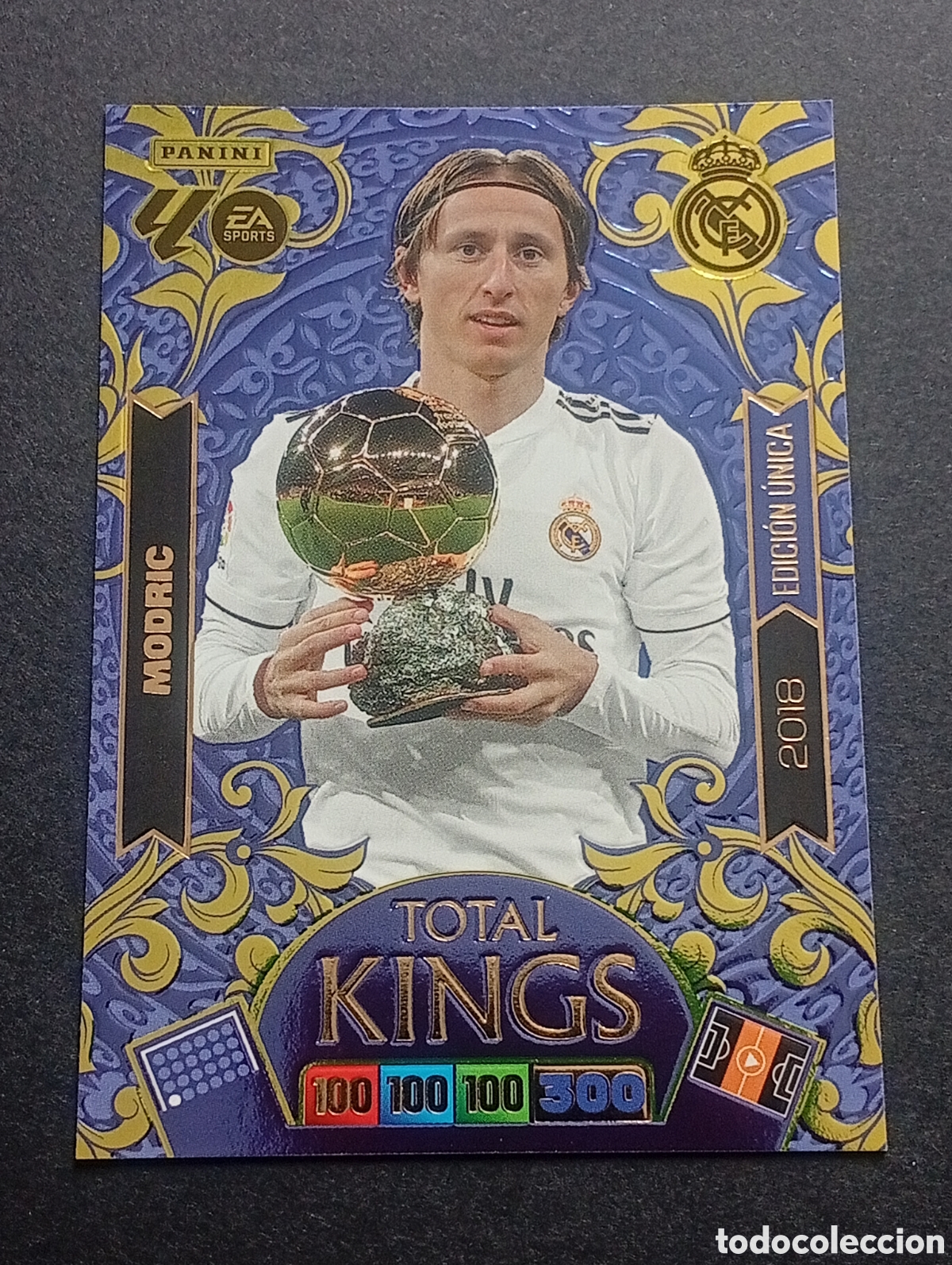 Cromos de F&uacute;tbol: MODRIC TOTAL KINGS REAL MADRID PANINI ADRENALYN XL 2025 2026 25 26 BAL&Oacute;N DE ORO MEGACRACKS PARALELA