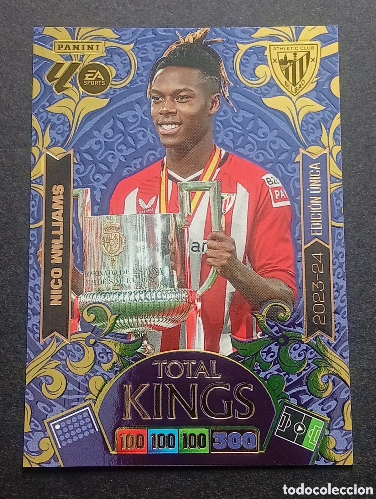 Cromos de F&uacute;tbol: NICO WILLIAMS ATHLETIC BILBAO TOTAL KINGS PANINI ADRENALYN XL 2025 2026 25 26 BAL&Oacute;N DE ORO