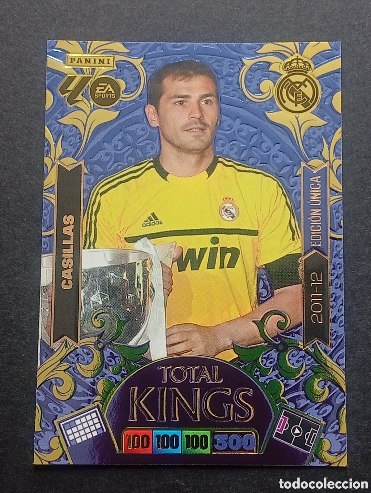 Cromos de F&uacute;tbol: CASILLAS ToTAL KINGS REAL MADRID PANINI ADRENALYN 2025 2026 25 26 BAL&Oacute;N DE ORO MEGACRACKS PARALELA