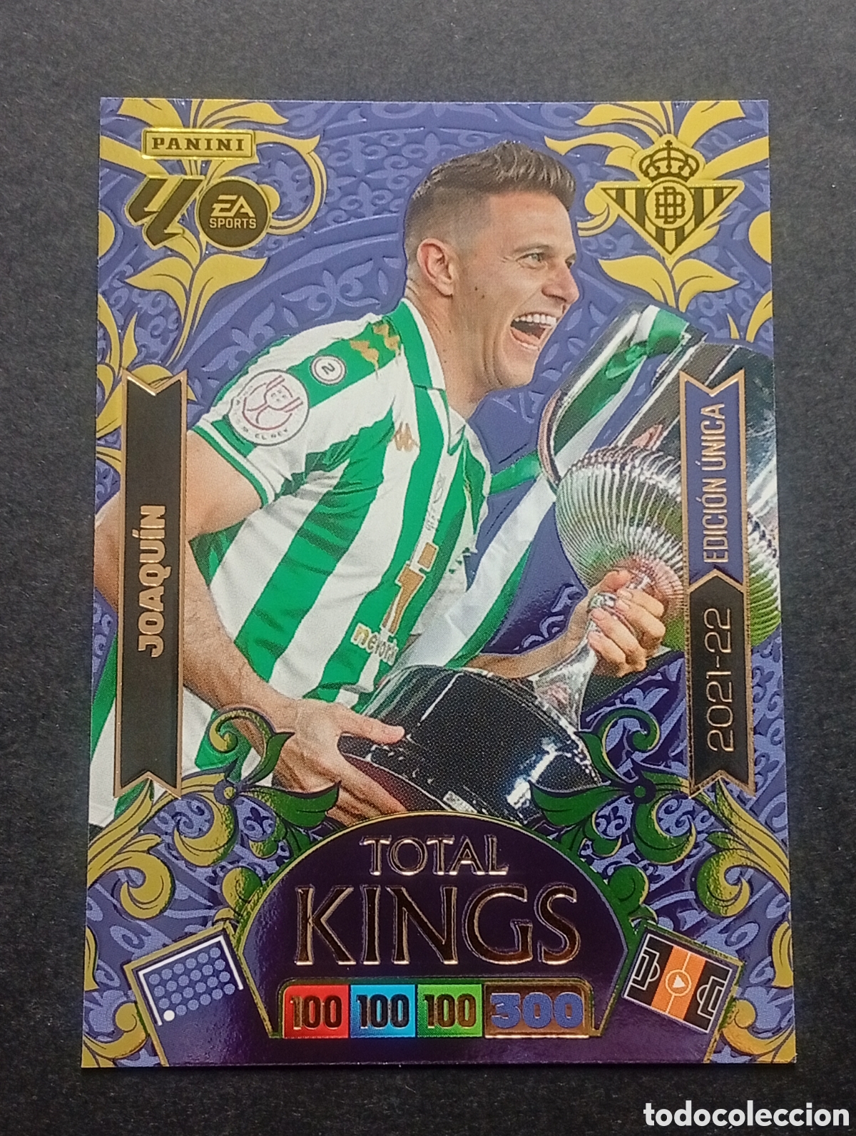 Cromos de F&uacute;tbol: JOAQUIN TOTAL KINGS BETIS PANINI ADRENALYN XL 2025 2026 25 26 BAL&Oacute;N DE ORO MEGACRACKS PARALELA