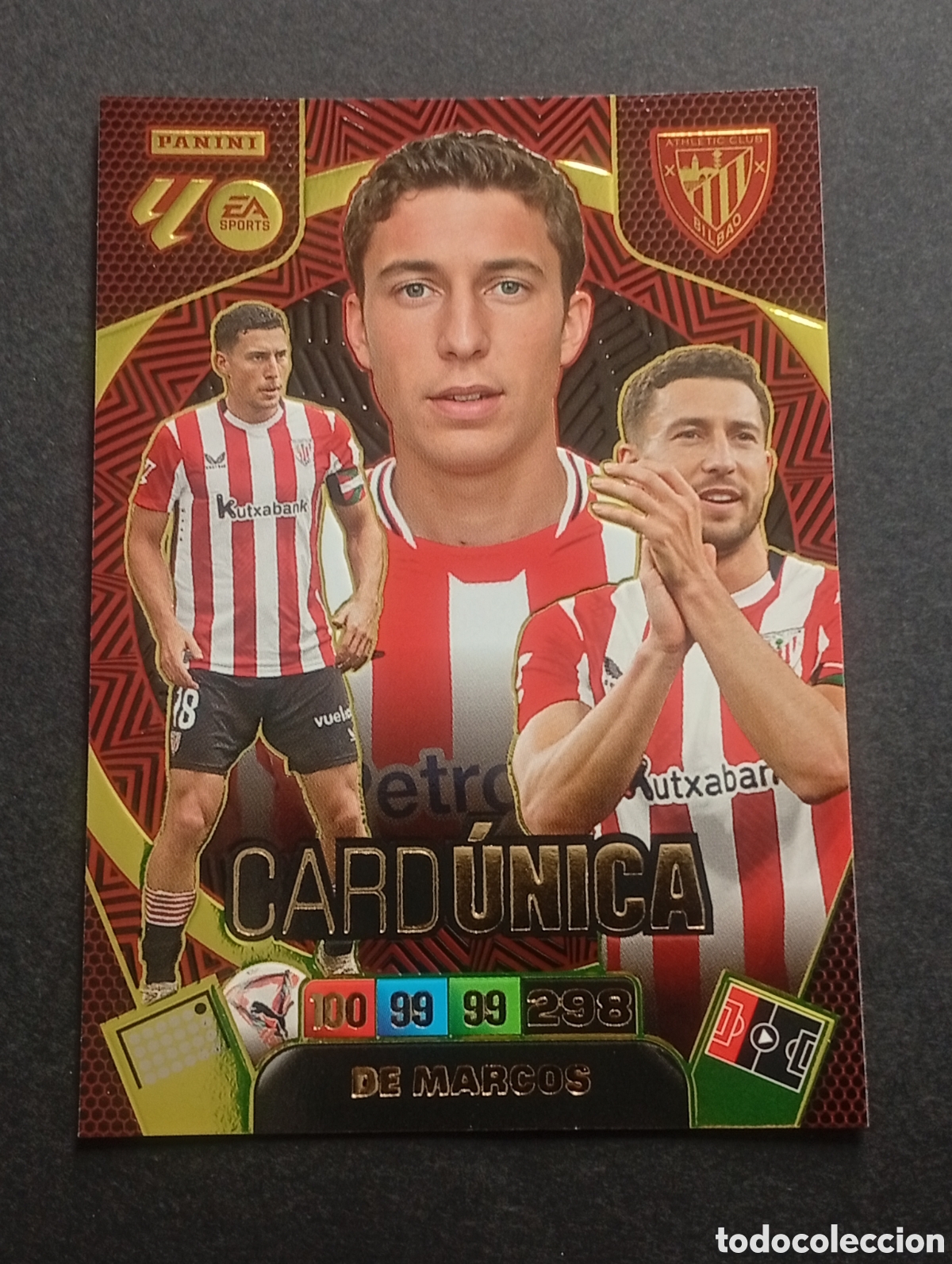Cromos de F&uacute;tbol: DE MARCOS TOTAL KINGS ATHLETIC BILBAO PANINI ADRENALYN XL 2025 2026 25 26 BAL&Oacute;N DE ORO MEGACRACKS