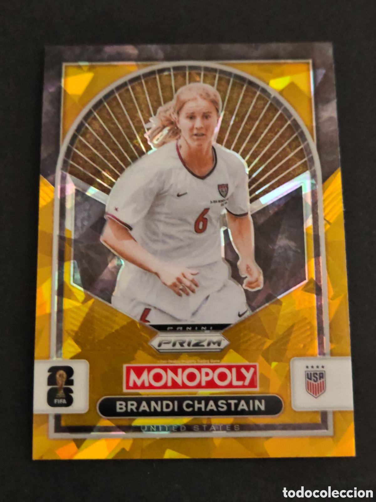Fu&szlig;ball-Sticker: 89 prizm paralela cracked Brandy Chastain USA EEUU MONOPOLY FIFA 2026 WORLD CUP MUNDIAL ADRENALYN