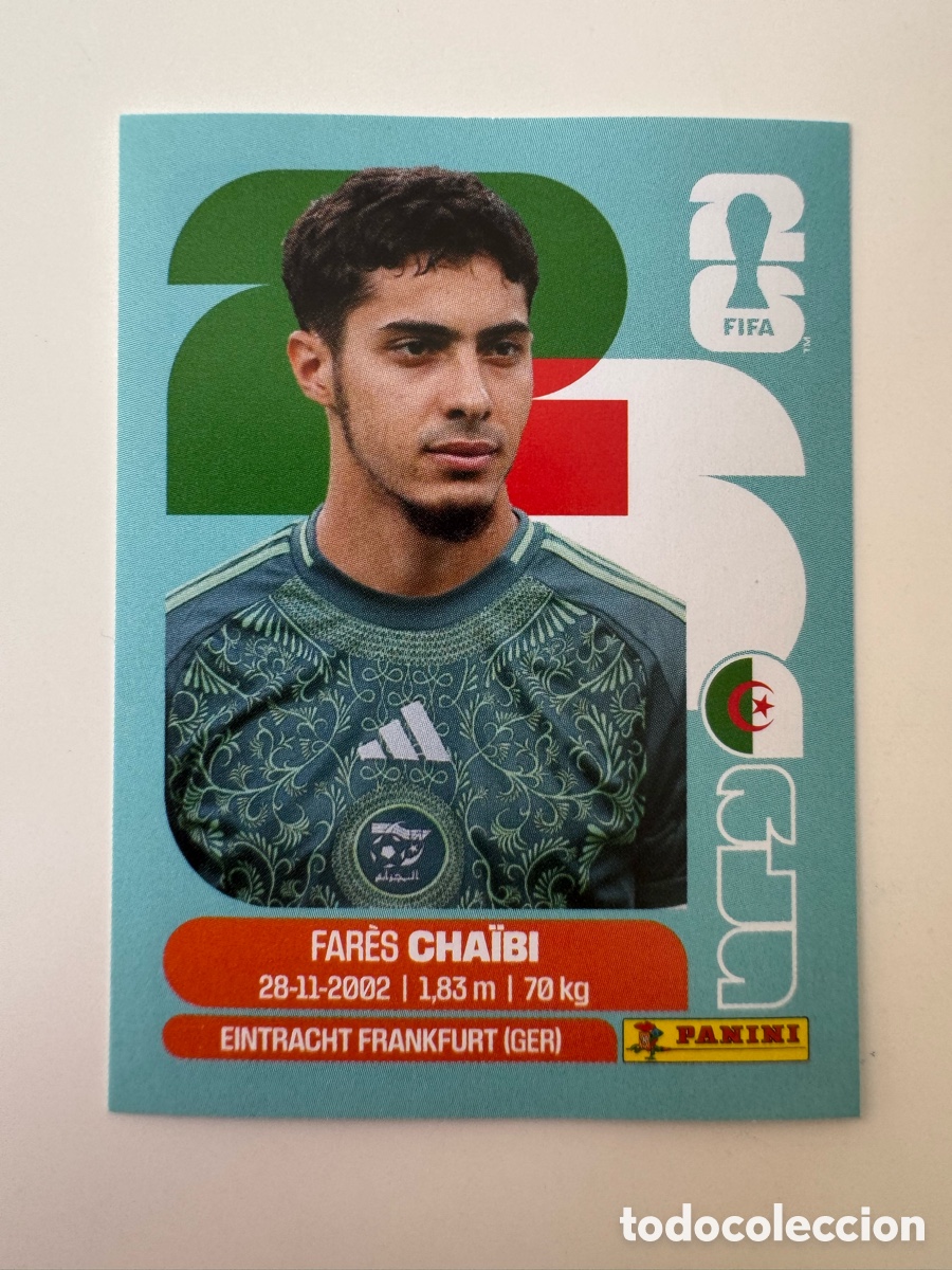 Cromos de F&uacute;tbol: Argelia ALG MUNDIAL FIFA WORLD CUP 2026 STICKER PANINI ALG14 &ndash; Far&egrave;s Cha&iuml;bi N&ordm; 14