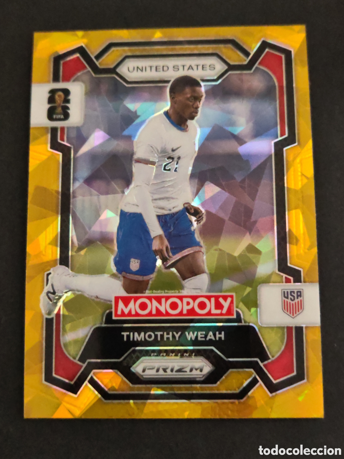Figurine di Calcio: 71 prizm paralela cracked WEAH TIMOTHY USA EEUU MONOPOLY FIFA 2026 WORLD CUP MUNDIAL ADRENALYN