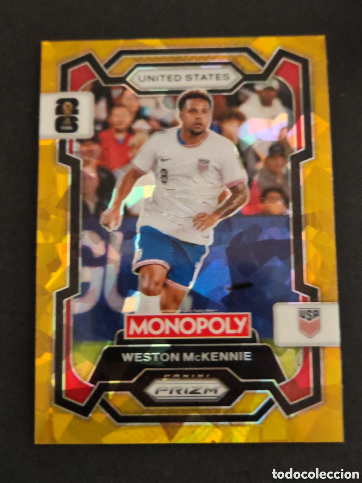 Cromos de F&uacute;tbol: 50 prizm paralela cracked McKENNIE USA EEUU MONOPOLY FIFA 2026 WORLD CUP MUNDIAL ADRENALYN