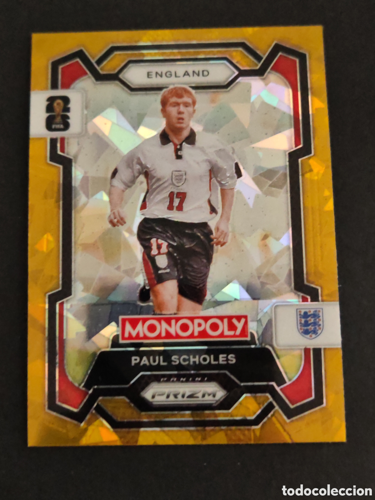 Fu&szlig;ball-Sticker: 24 prizm paralela cracked Paul Scholes England MONOPOLY FIFA 2026 WORLD CUP MUNDIAL ADRENALYN