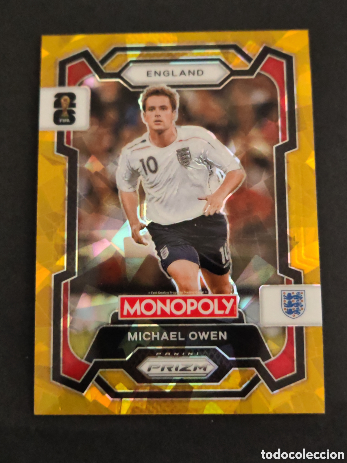 Fu&szlig;ball-Sticker: 26 prizm paralela cracked Michael Owen England MONOPOLY FIFA 2026 WORLD CUP MUNDIAL ADRENALYN