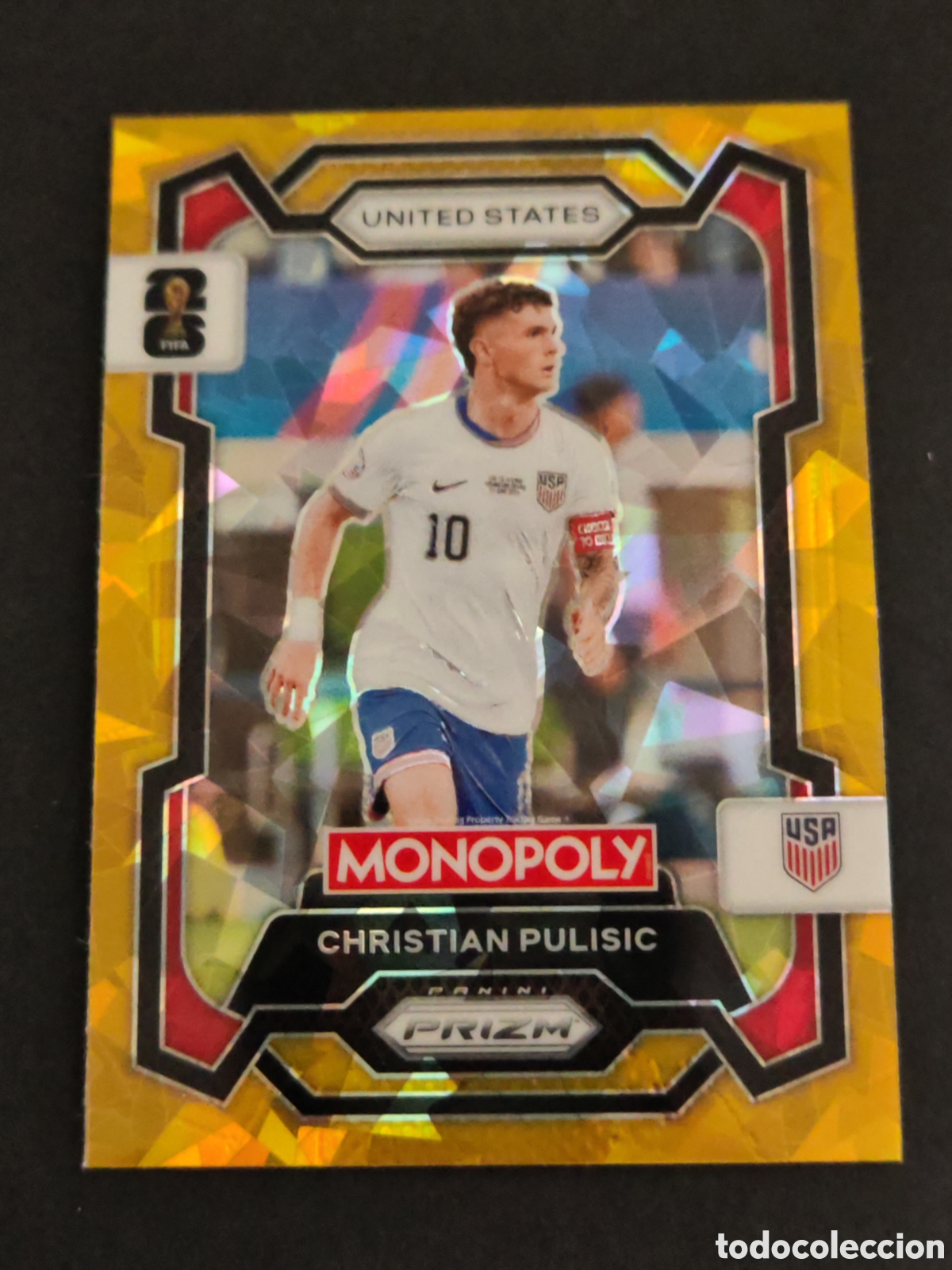 Cromos de F&uacute;tbol: 47 prizm paralela cracked CHRISTIAN PULISIC USA EEUU MONOPOLY FIFA 2026 WORLD CUP MUNDIAL ADRENALYN