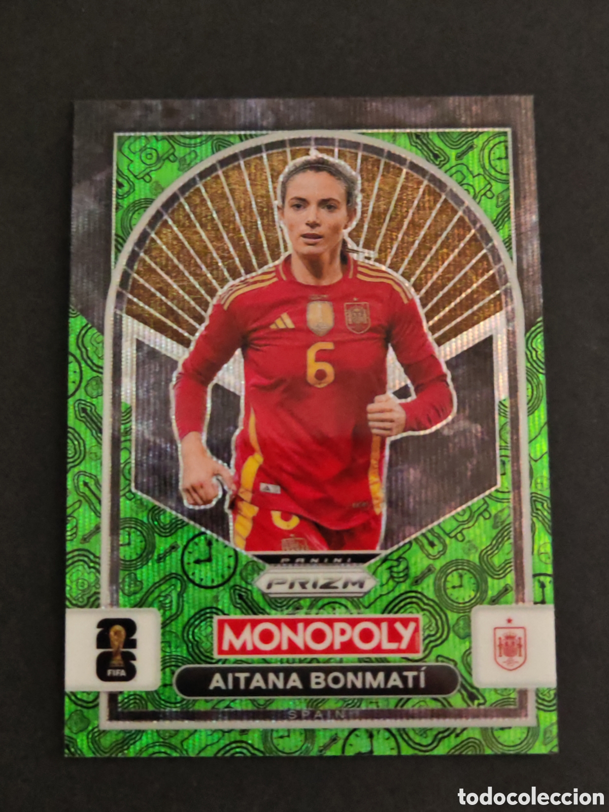 Cromos de F&uacute;tbol: 99 prizm paralela green AITANA BONMAT&Iacute; SPAIN MONOPOLY FIFA 2026 WORLD CUP MUNDIAL ESPA&Ntilde;A BARCELONA