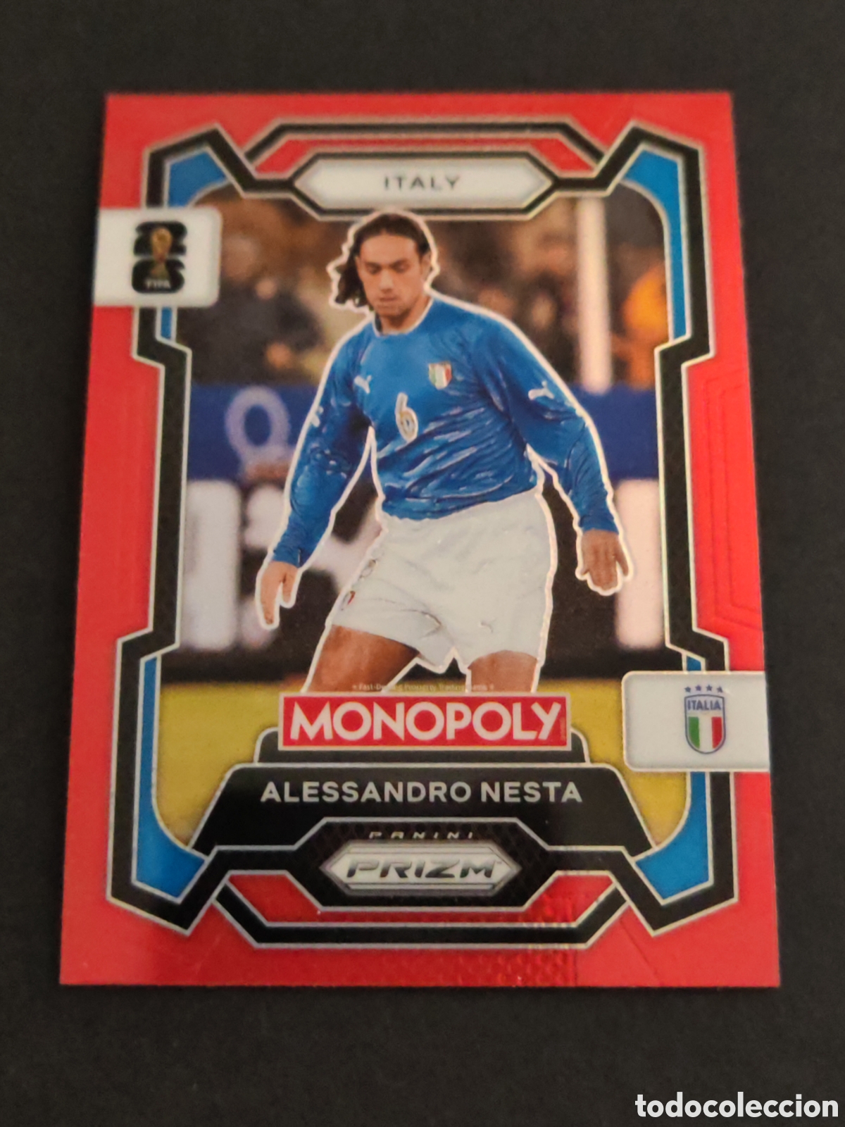 Cromos de F&uacute;tbol: 34 prizm paralela red ALESSANDRO NESTA ITALIA MONOPOLY FIFA 2026 WORLD CUP MUNDIAL ADRENALYN