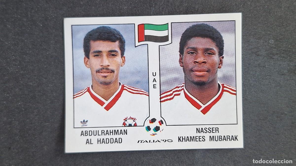 Cromos de F&uacute;tbol: L3 AL HADDAD - MUBARAK SELECCION EMIRATOS ARABES 311 MUNDIAL ITALIA 90 PANINI NUNCA PEGADO