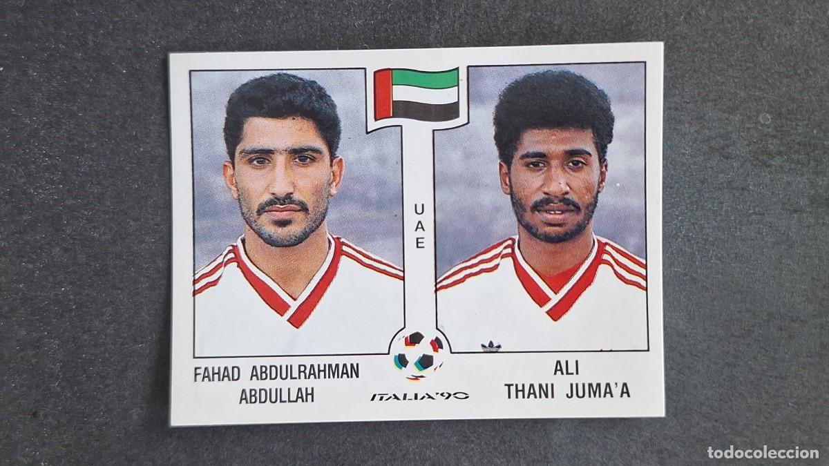 Cromos de F&uacute;tbol: L3 ABDULLAH - JUMA'A SELECCION EMIRATOS ARABES 312 MUNDIAL ITALIA 90 PANINI NUNCA PEGADO