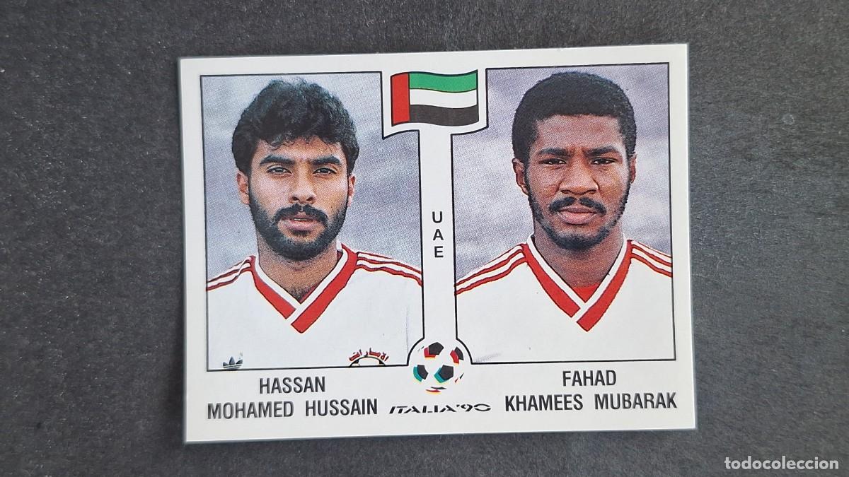 Cromos de F&uacute;tbol: L3 HUSSAIN - MUBARAK SELECCION EMIRATOS ARABES 313 MUNDIAL ITALIA 90 PANINI NUNCA PEGADO