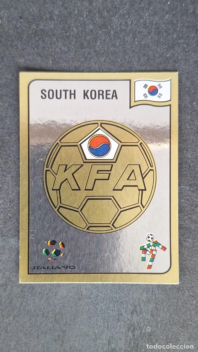 Cromos de F&uacute;tbol: L3 ESCUDO SELECCION KOREA DEL SUR 316 MUNDIAL ITALIA 90 PANINI NUNCA PEGADO SIN PEGAR