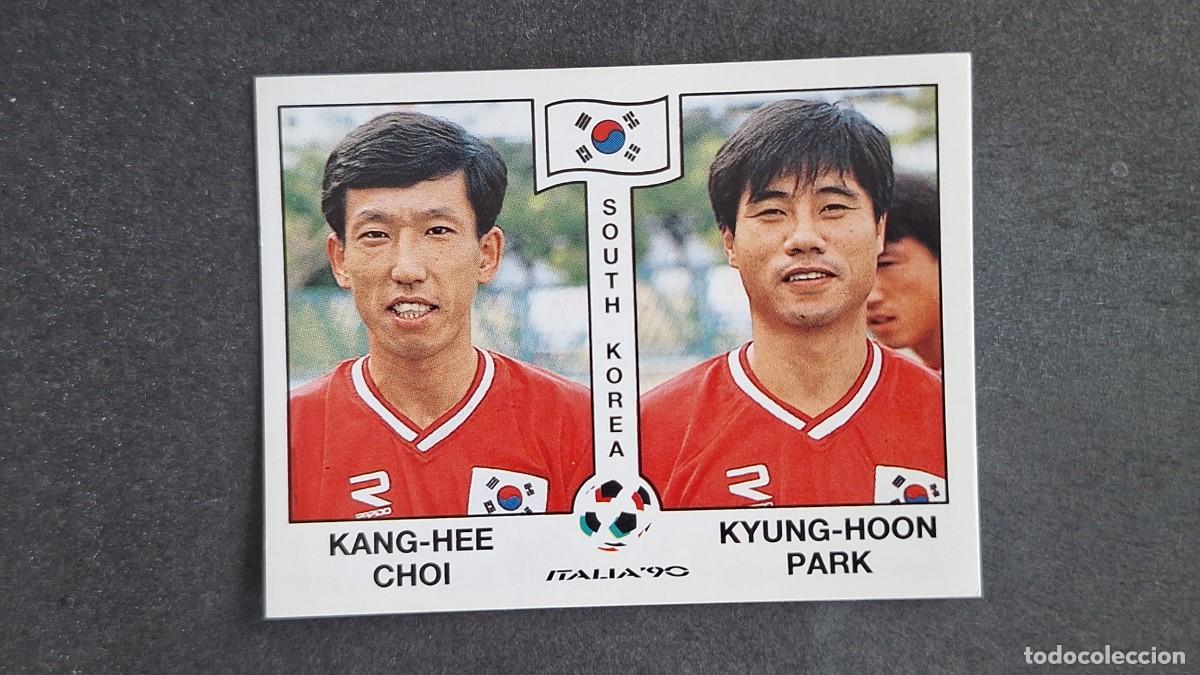 Cromos de F&uacute;tbol: L3 CHOI - PARK SELECCION KOREA DEL SUR 318 MUNDIAL ITALIA 90 PANINI NUNCA PEGADO SIN PEGAR