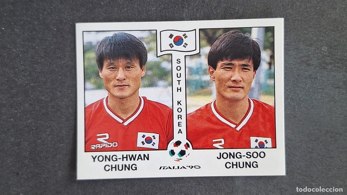 Cromos de F&uacute;tbol: L3 CHUNG - JONG-SOO CHUNG SELECCION KOREA SUR 319 MUNDIAL ITALIA 90 PANINI NUNCA PEGADO SIN PEGAR