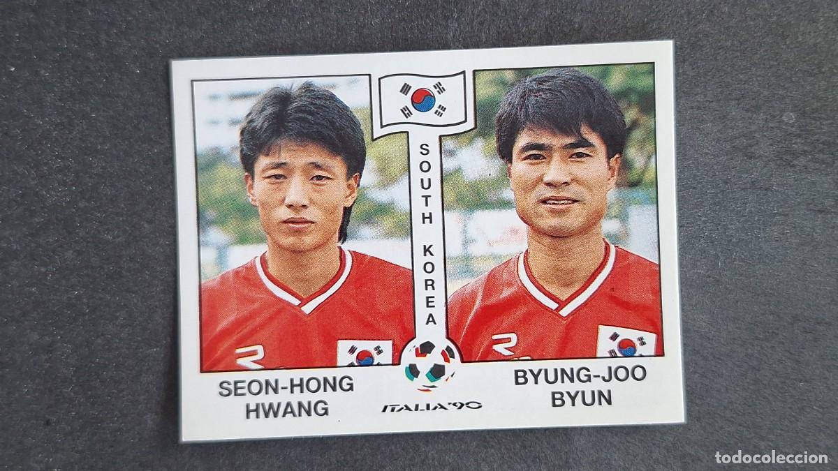 Cromos de F&uacute;tbol: L3 HWANG - BYUN SELECCION KOREA DEL SUR 324 MUNDIAL ITALIA 90 PANINI NUNCA PEGADO SIN PEGAR