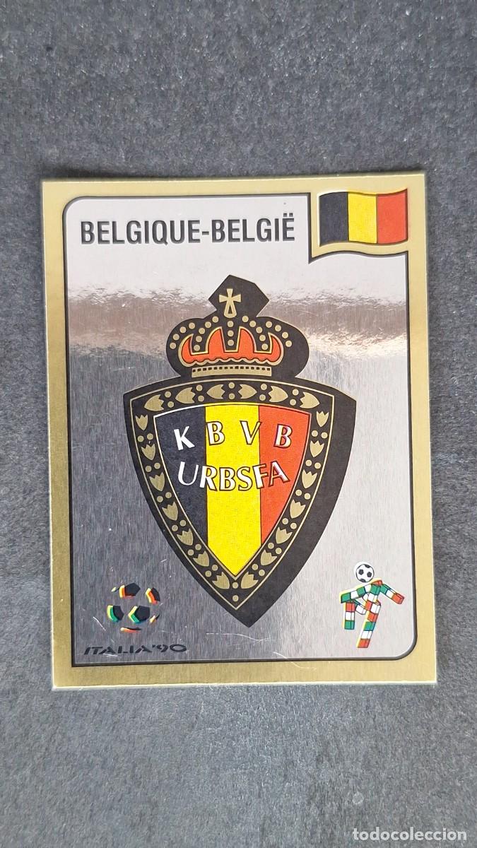 Cromos de F&uacute;tbol: L3 ESCUDO SELECCION BELGICA 325 MUNDIAL ITALIA 90 PANINI NUNCA PEGADO SIN PEGAR