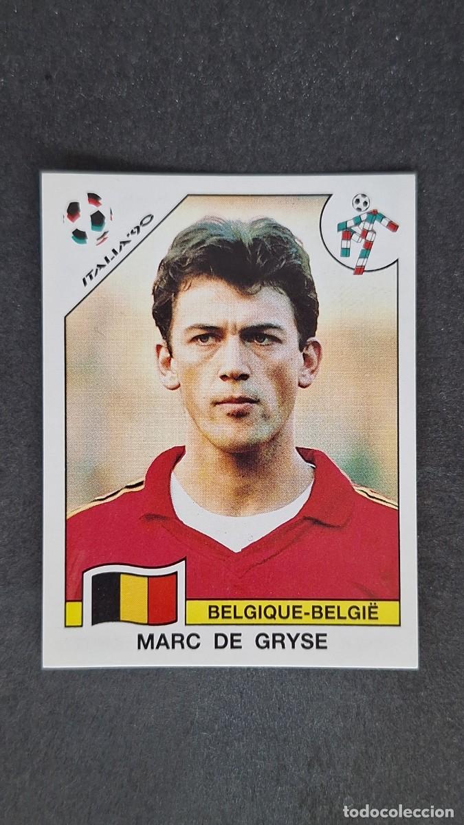 Cromos de F&uacute;tbol: L3 MARC DE GRYSE SELECCION BELGICA 341 MUNDIAL ITALIA 90 PANINI NUNCA PEGADO SIN PEGAR