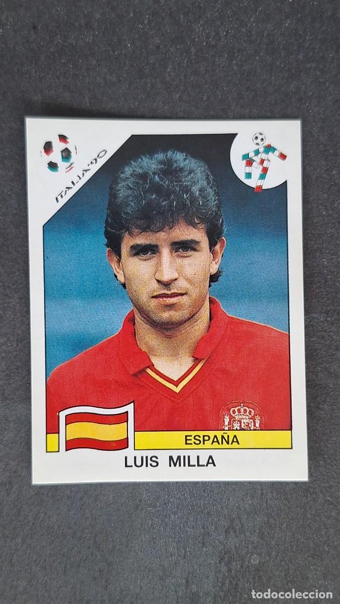 Cromos de F&uacute;tbol: L3 LUIS MILLA SELECCION ESPA&Ntilde;A 353 MUNDIAL ITALIA 90 PANINI NUNCA PEGADO SIN PEGAR